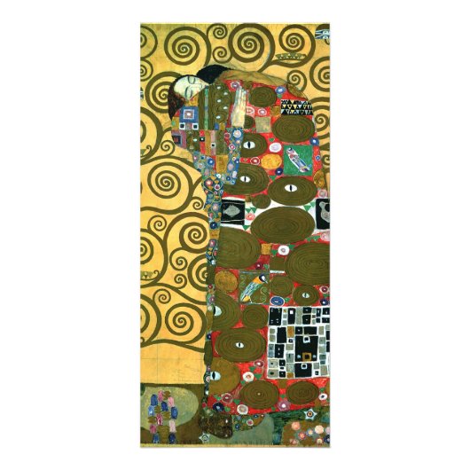 Vervulling (The Embrace) door Gustav Klimt Reclamekaart (Voorkant)