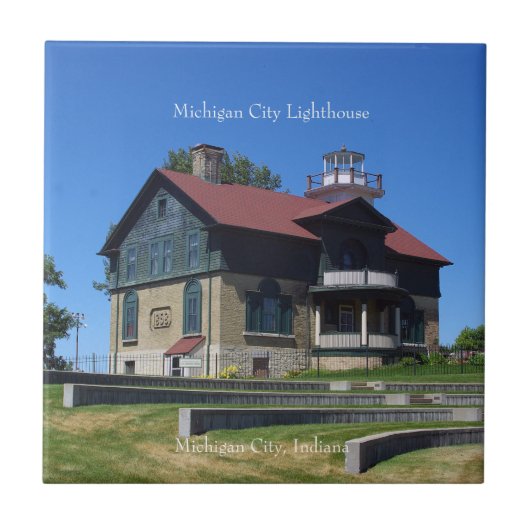 Vervuurtoren van Michigan City Tegeltje (Voorkant)