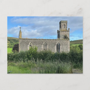 Verwaarloosde St Colmac Kerk Isle of Bute Schotlan Feestdagenkaart