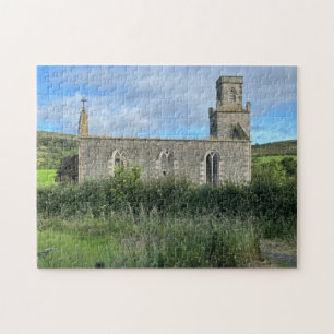 Verwaarloosde St Colmac Kerk Isle of Bute Schotlan Legpuzzel