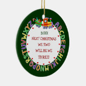 Verwacht 1e Baby Kerstcadeaus Ornamenten (Rechts)