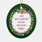 Verwacht 1e Baby Kerstcadeaus Ornamenten (Links)