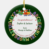 Verwacht 1e Baby Kerstcadeaus Ornamenten (Achterkant)