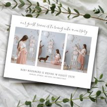 Verwacht 3 fotocollage roze zwangerschap