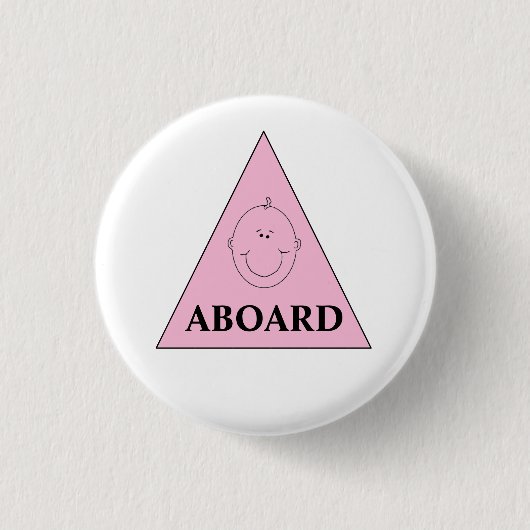 Verwacht aankondigingsmeisje ronde button 3,2 cm (Voorkant)