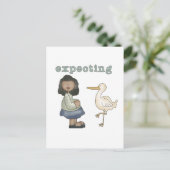 Verwacht - Afrikaanse Amerikaanse mam is en is in  Briefkaart (Staand voorkant)