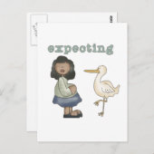 Verwacht - Afrikaanse Amerikaanse mam is en is in  Briefkaart (Voorkant / Achterkant)