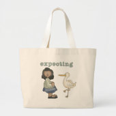 Verwacht - Afrikaanse Amerikaanse mam is en is in  Grote Tote Bag (Voorkant)