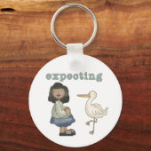 Verwacht - Afrikaanse Amerikaanse mam is en is in Sleutelhanger (Voorkant)