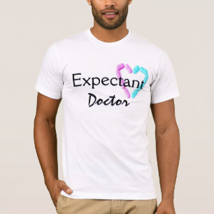 Verwacht arts in wit t-shirt