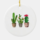 Verwacht Baby Boy Zwangerschapsaankondiging Cactus Keramisch Ornament (Achterkant)