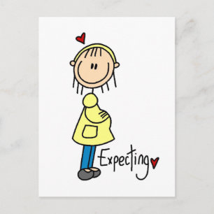 Verwacht Baby-overhemden en cadeautjes Briefkaart
