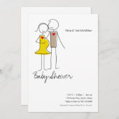 Verwacht Baby shower 5 x 7 uitnodigingen (Voorkant / Achterkant)