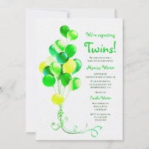 Verwacht Baby shower van Twins Green-ballonnen