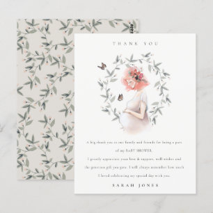 Verwacht Baby shower voor olievlekken Dank u wel Briefkaart
