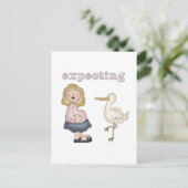 Verwacht Baby - Stork Tshirts en geschenken Briefkaart (Staand voorkant)