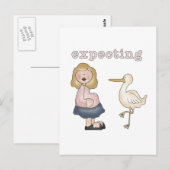 Verwacht Baby - Stork Tshirts en geschenken Briefkaart (Voorkant / Achterkant)
