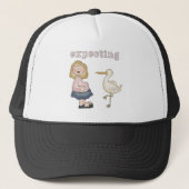 Verwacht Baby - Stork Tshirts en geschenken Trucker Pet (Voorkant)
