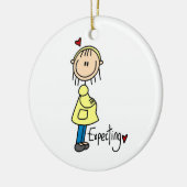 Verwacht Baby T-shirts en cadeautjes Keramisch Ornament (Links)