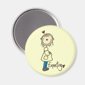 Verwacht Baby T-shirts en cadeautjes Magneet (Voorkant / Achterkant)