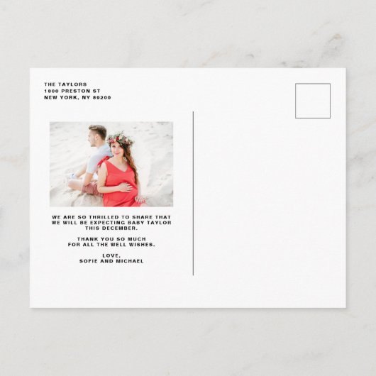 Verwacht dat Miracles de vakantie tijdens de beval Aankondigingskaart (Achterkant)