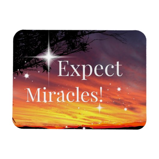 Verwacht dat Miracles Sparkle Sunset snel goed wor Magneet (Horizontaal)