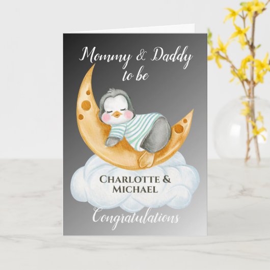 Verwacht dat ouders mama en papa wit zijn kaart (Gele Bloem)