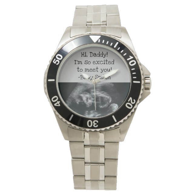 Verwacht dat papa Gift Ultrasound Watch wordt Horloge (Voorkant)