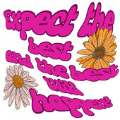 Verwacht de beste Stickers Positivity Aufkleber