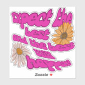 Verwacht de beste Stickers Positivity Aufkleber (Vel)