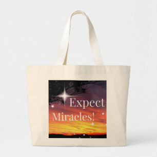 Verwacht de Zonnevaste Inspirerend Citaat van Mira Grote Tote Bag