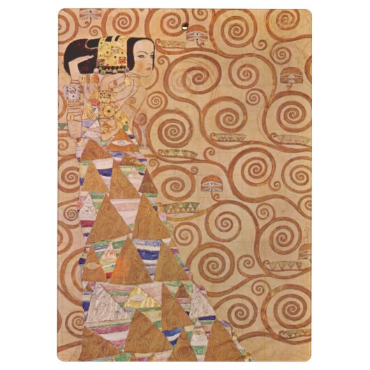 Verwacht door Klimt  Victoriaans Art Nouveau Klembord (Achterkant)