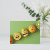 Verwacht drama grappige gezichten briefkaart (Staand voorkant)