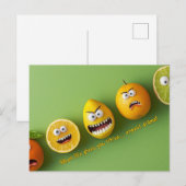 Verwacht drama grappige gezichten briefkaart (Voorkant / Achterkant)
