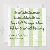 Verwacht een aankondiging van de Baby (Voorkant)