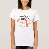 Verwacht een beetje pompoen Thanksgiving wit T-shirt (Voorkant)