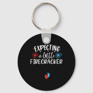 Verwacht een beetje vuurwerk grappig 4 juli p sleutelhanger