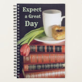 "Verwacht een geweldige dag" Coffee Personal Journ Planner (Voorkant)
