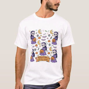 Verwacht een klein Boo Zwangere Skelet Halloween T-shirt