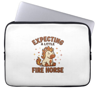 Verwacht Een Klein Vuur Paard Vintage Baby Shirt_1 Laptop Sleeve