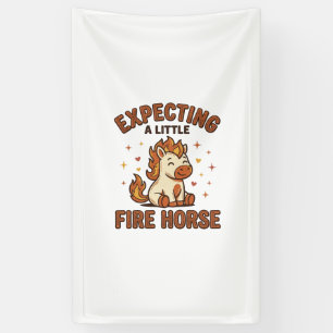 Verwacht Een Klein Vuur Paard Vintage Baby Shirt_1 Spandoek