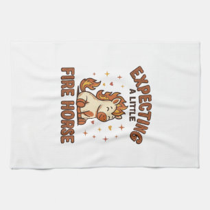 Verwacht Een Klein Vuur Paard Vintage Baby Shirt_1 Theedoek