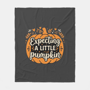 Verwacht een Kleintje Pompoen Halloween Zwangersch Fleece Deken