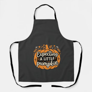 Verwacht een Kleintje Pompoen Halloween Zwangersch Schort