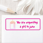 Verwacht een meisje in juni stickers door dalDesig (Insitu)