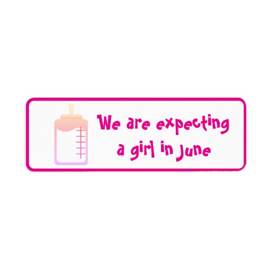 Verwacht een meisje in juni stickers door dalDesig (Voorkant)