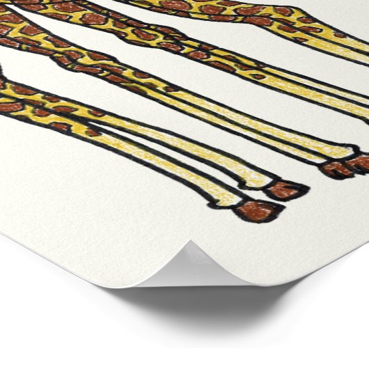 Verwacht gezin Giraffe (april en Oliver) Poster (Hoek)