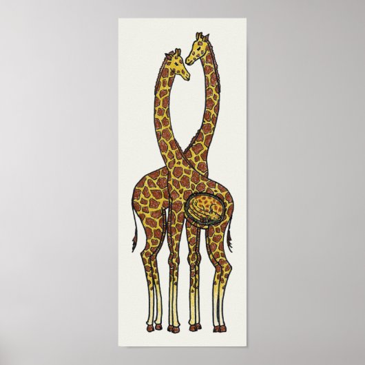 Verwacht gezin Giraffe (april en Oliver) Poster (Voorkant)