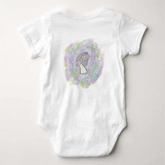 Verwacht goede dingen Guardian Angel Baby Bodysuit (Achterkant)