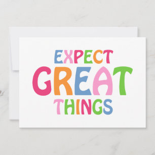 Verwacht Grote Dingen Inspirerende Typografie Quot Bedankkaart